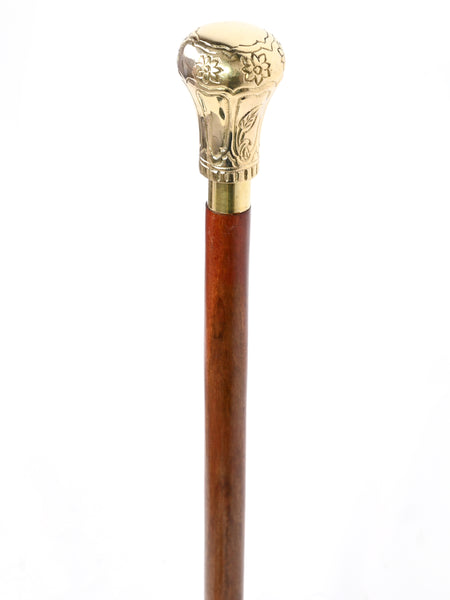 Brass Nautical - Knob Handle Wooden Walking Stick Cane with Rosewood Stick (Shining Brass, Brass) - 10307