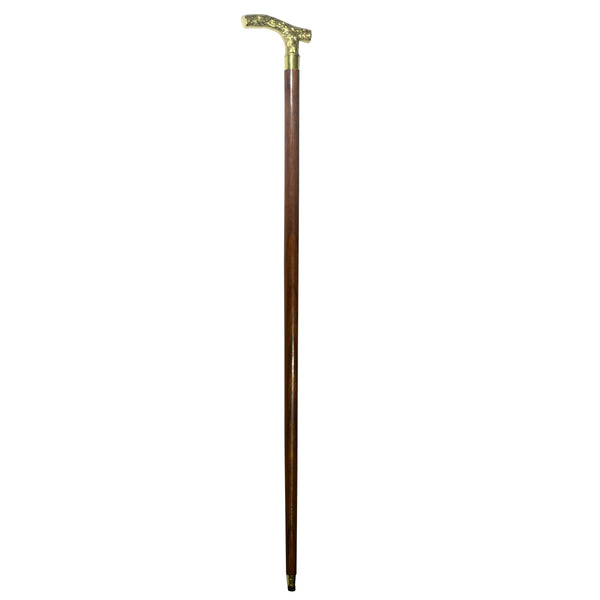 Brass Nautical Embossed Brass Handle Walking Stick
 - 10539