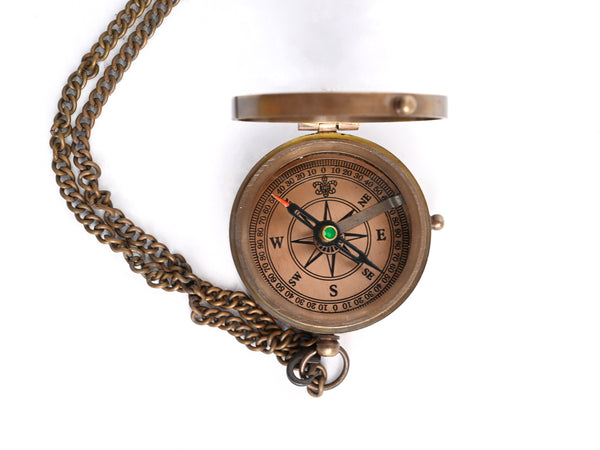 Brass Nautical - Brass Compass Engraved with Motivational Quote, Gift for Son, Grandson, Daughter, Baptism, Confirmation Communion Godson Church Graduation Day - 11522