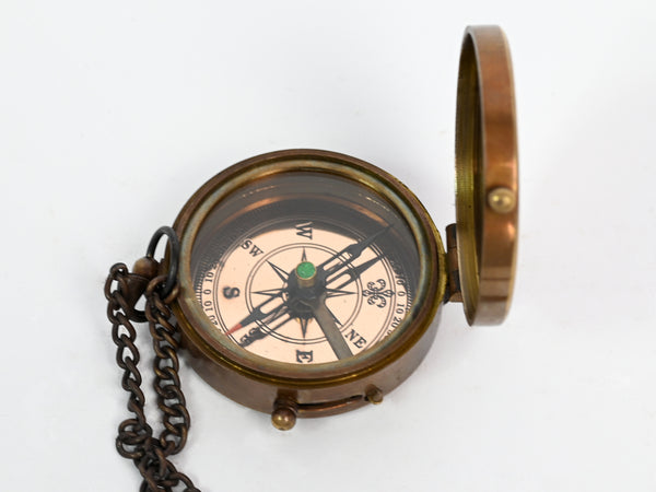 Brass Nautical - Brass Compass Engraved with Motivational Quote, Gift for Son, Grandson, Daughter, Baptism, Confirmation Communion Godson Church Graduation Day - 11522