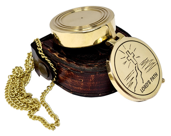 Brass Nautical - Brass Compass Engraved with Religious Scripture Verse, Gift for Son, Grandson, Daughter, Baptism, Confirmation Communion Godson Church Graduation Day - 11678