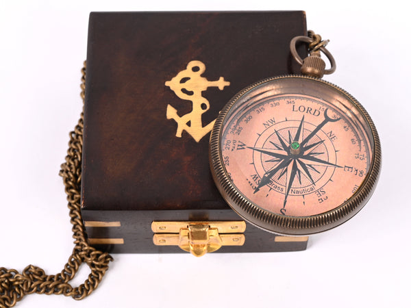 Brass Nautical - Brass Compass Gift with Display Box - Engraved Scripture Prayer Compass Religious Gift for Men & Women - Baptism, Confirmation, Communion Compass for Boys Graduation Gift - 11693