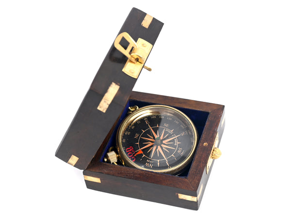 Brass Nautical - Brass Compass Gift with Display Box - Engraved Scripture Prayer Compass Religious Gift for Men & Women - Baptism, Confirmation, Communion Compass for Boys Graduation Gift - 11695