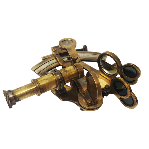 Brass Nautical - Sextant Brass Navigation Instrument Sextante Navegacion Marine Sextant (4 inches, Antique Patina)
 - 1873