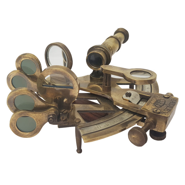 Brass Nautical - Sextant Brass Navigation Instrument Sextante Navegacion Marine Sextant (4 inches, Antique Patina)
 - 1873